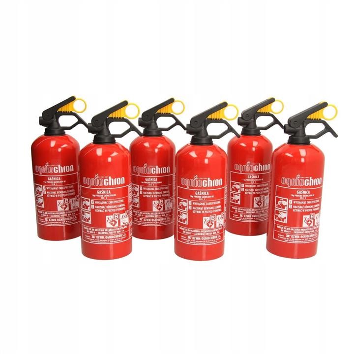 Picture of Powder fire extinguisher, 1 kg, set of 6 pcs. GP1ZBC1KG6SET 